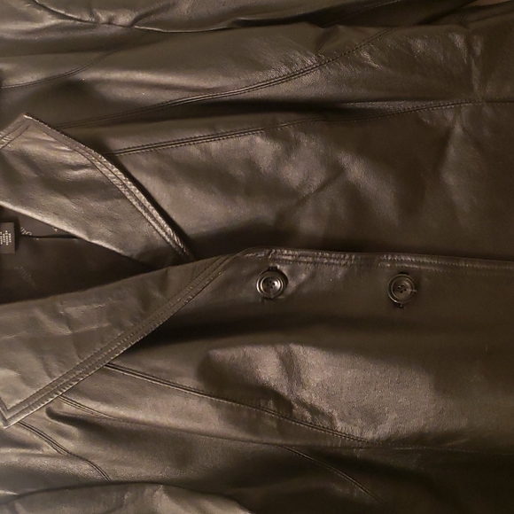 😎Men's Genuine BLACK😎 LEATHER😎 JACKET😎! LNWOT! - Picture 2 of 10